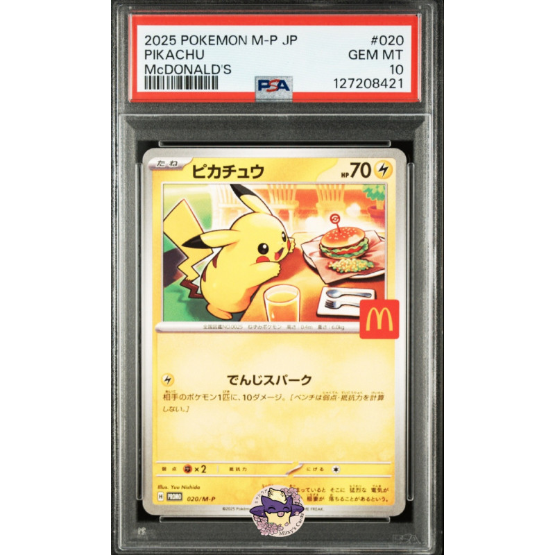 Pikachu 020/M-P JP PSA 10