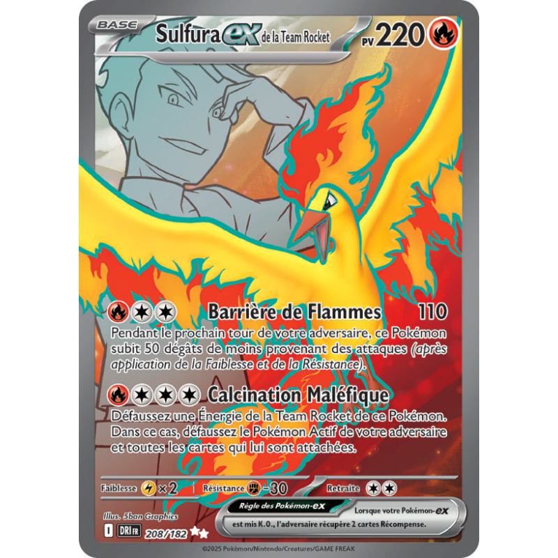 Sulfura ex de la Team Rocket 208/182 FR