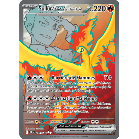 Sulfura ex de la Team Rocket 208/182 FR