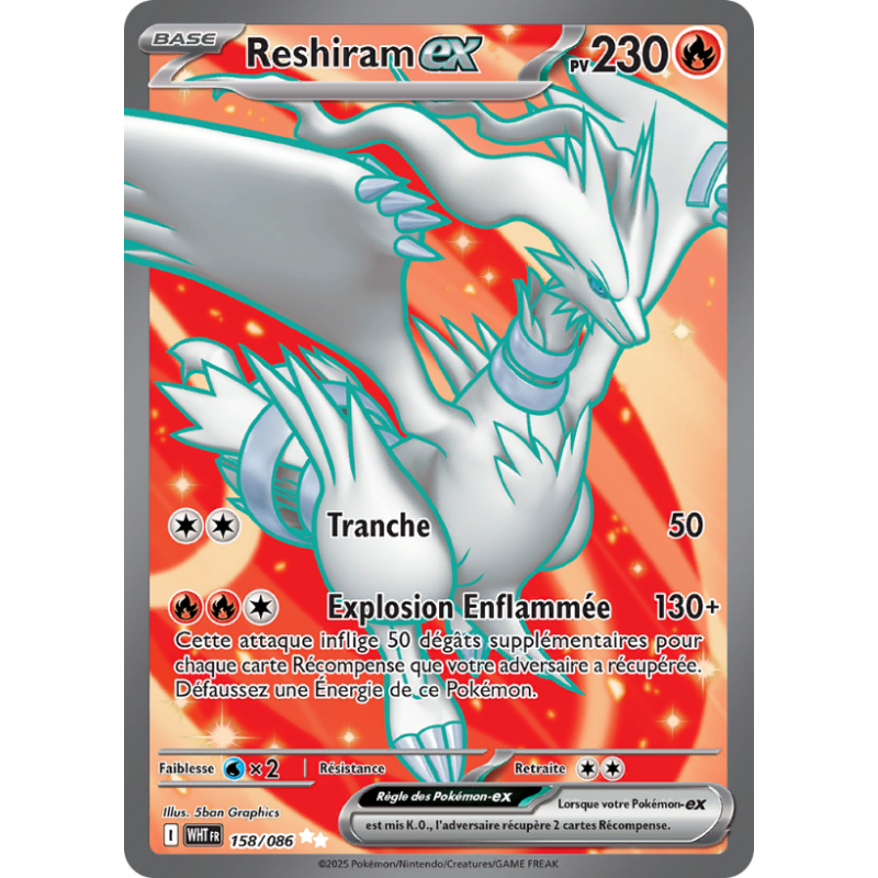 Reshiram ex 158/086 FR