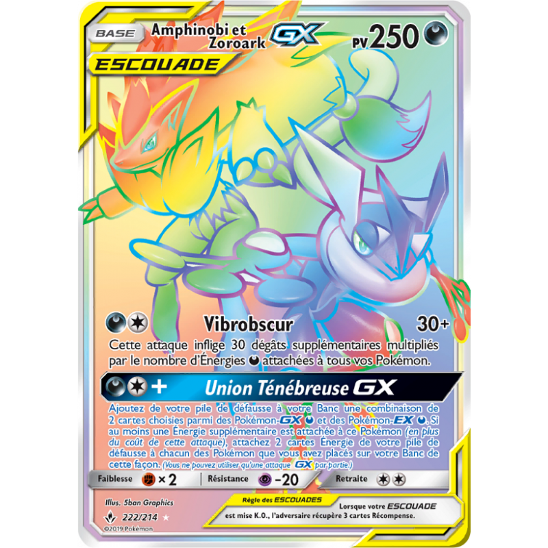 Amphinobi et Zoroark GX 222/214 FR