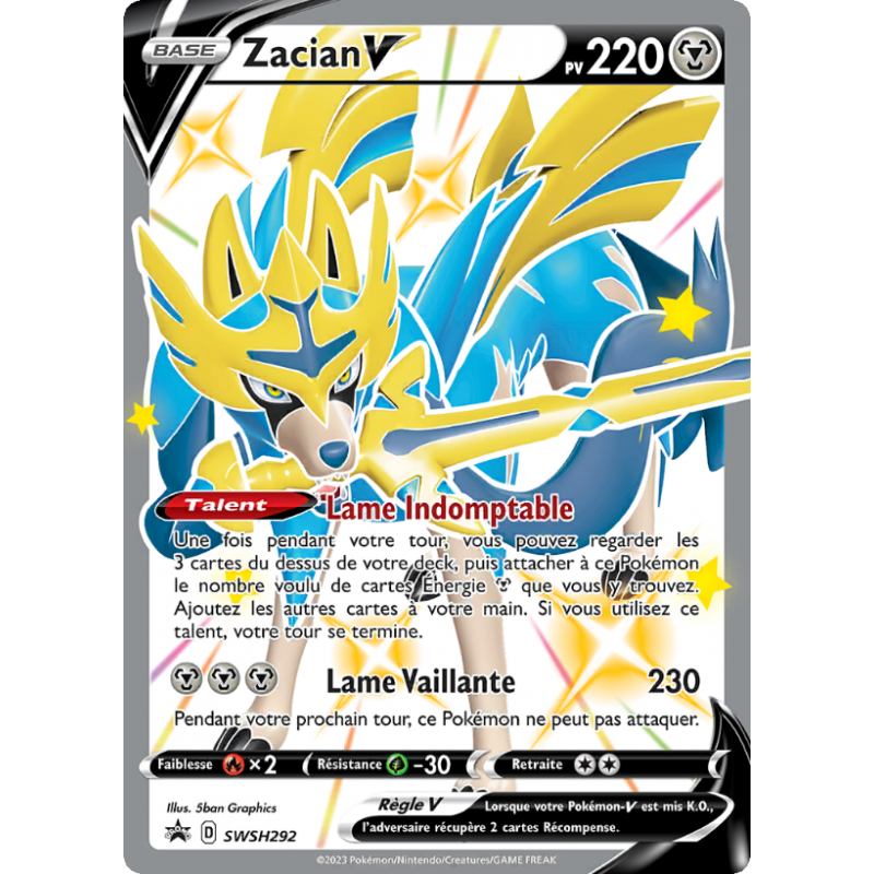 Zacian V SWSH 292 FR