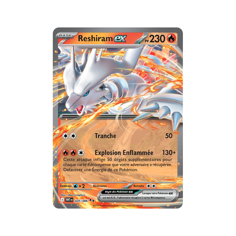 Reshiram Ex 020/086 FR