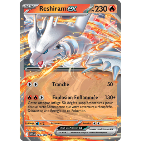 Reshiram Ex 020/086 FR