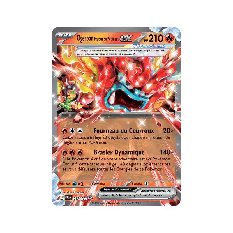 Ogerpon Masque du Fourneau Ex 017/131 FR