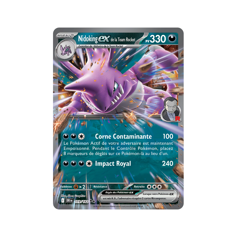 Nidoking Ex de la Team Rocket 119/182 FR