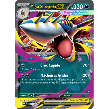 Méga-Sharpedo Ex 061/094 FR